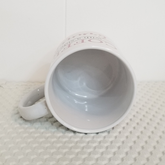 NEW Coffee with a Side of Brunch Mug – Pink & White Ceramic Cup - NWT - Picture 3 of 5